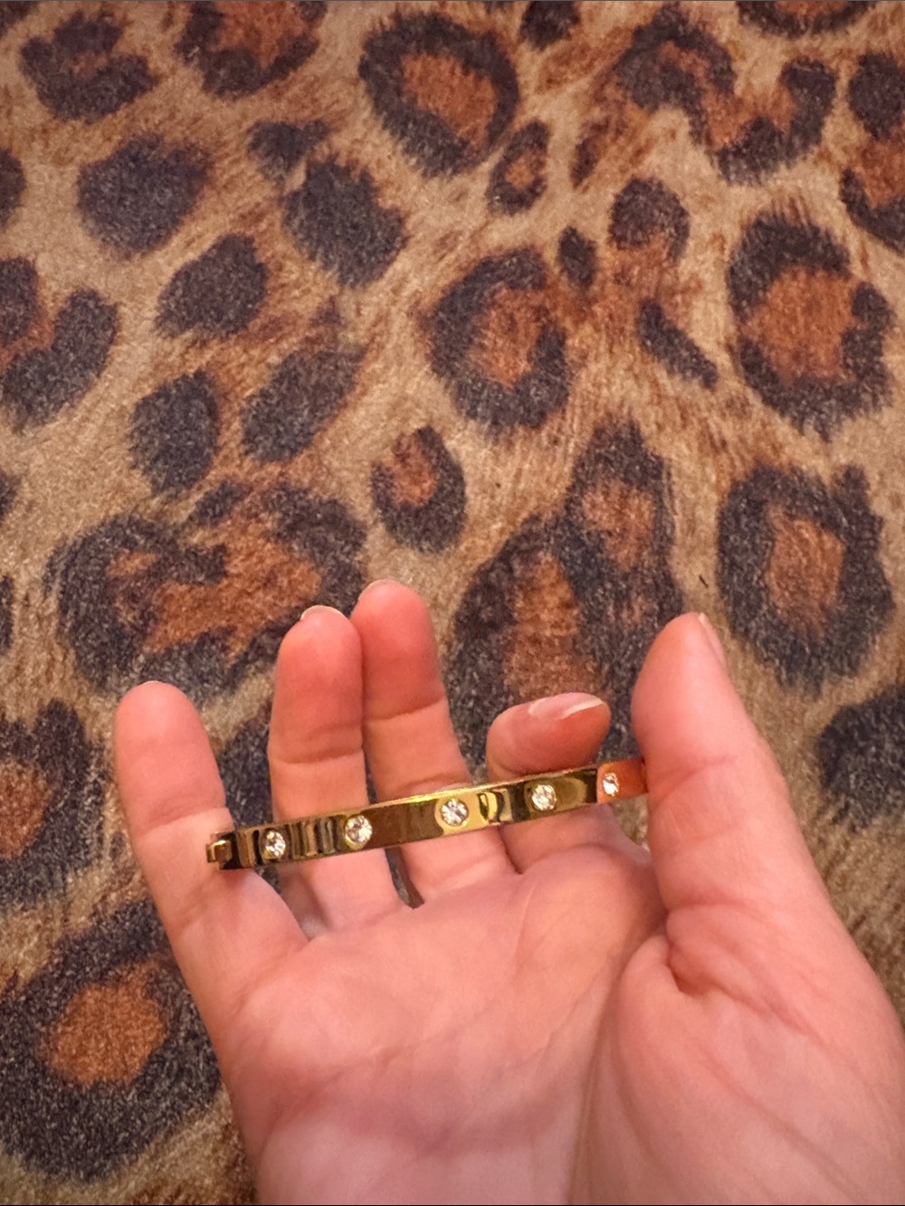 Kate spade Gold Crystal Accent Bangle Bracelet - Women's Jewelry - Picture 2 of 5